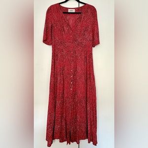 Ba&sh azalea button midi dress size 3 or large